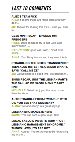 Last 10 Comments Last 10 Comments