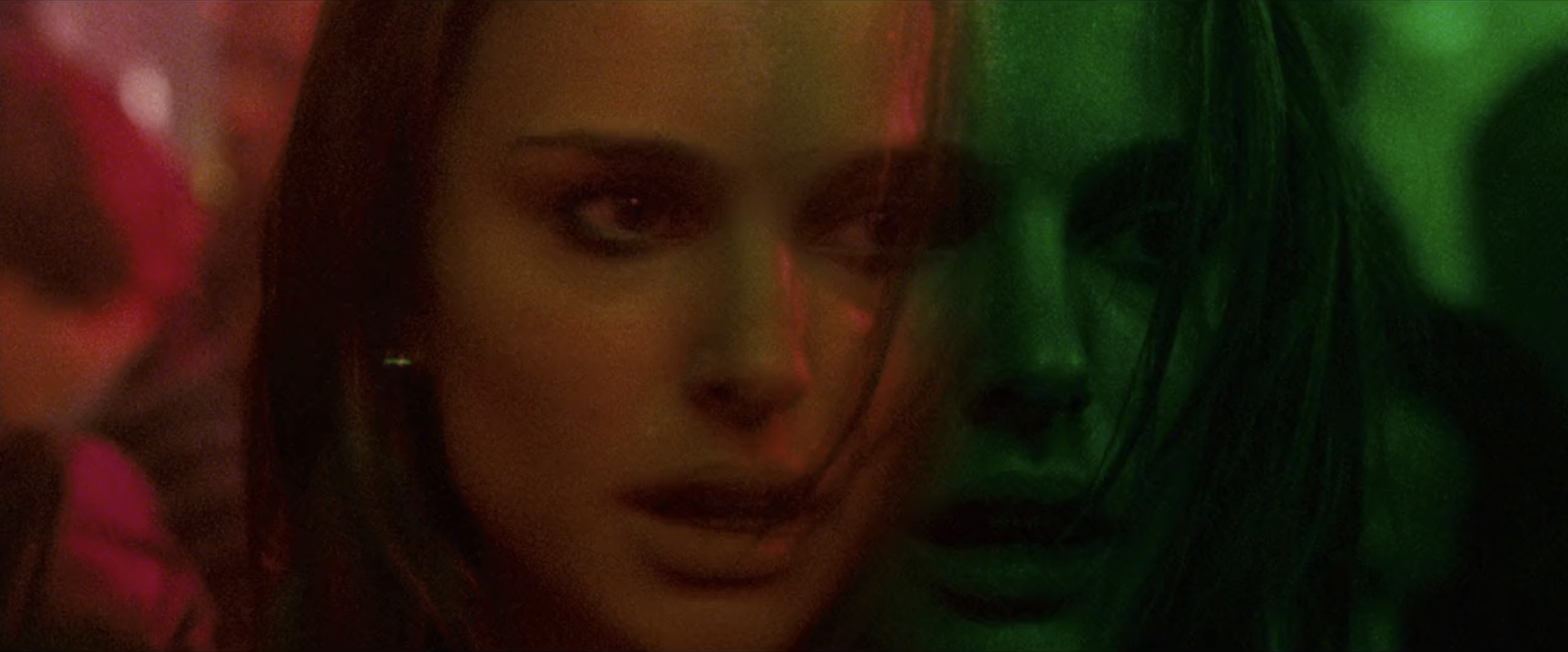 The best lesbian night club scenes: Natalie Portman double exposed in the club in Black Swan