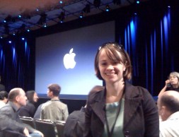 Third row just before start of Apple Keynote. Apple employees + Alexis!