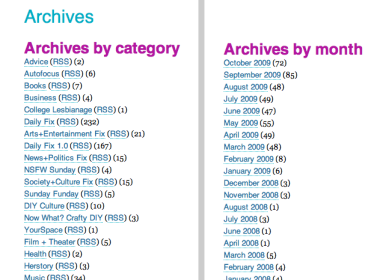 archives by topic