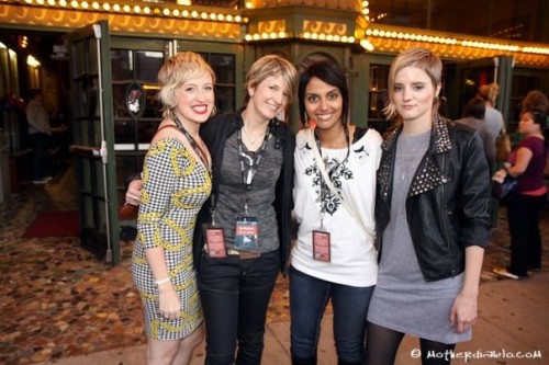 kristenkyfawziakaty Kristen Kaza, Ky Dickens, Fawzia Mirza and Music Supervisor/Associate Producer Katy Haggis at the Chicago Premiere.