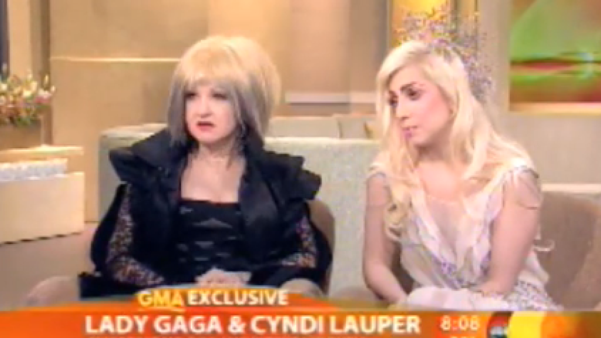 1200px x 675px - Lady Gaga & Cyndi Lauper Talk Safe Sex on Good Morning America (BAM!) |  Autostraddle