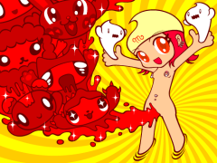 menstruation cartoon girl