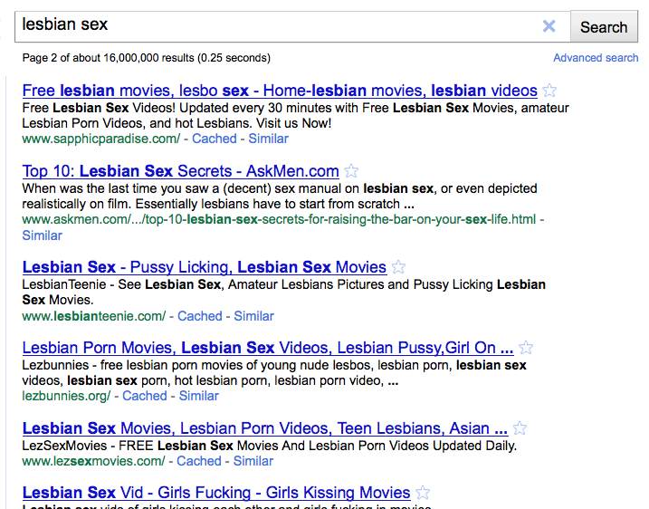 Lesbian Pornographers - Google Instant Debuts, Instantly Excludes Lesbians ...