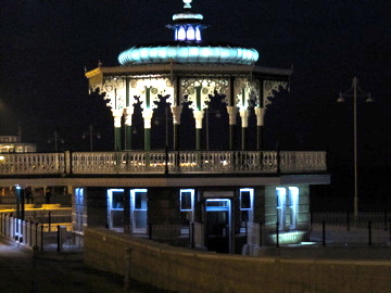 Beach at night, Brighton, UK