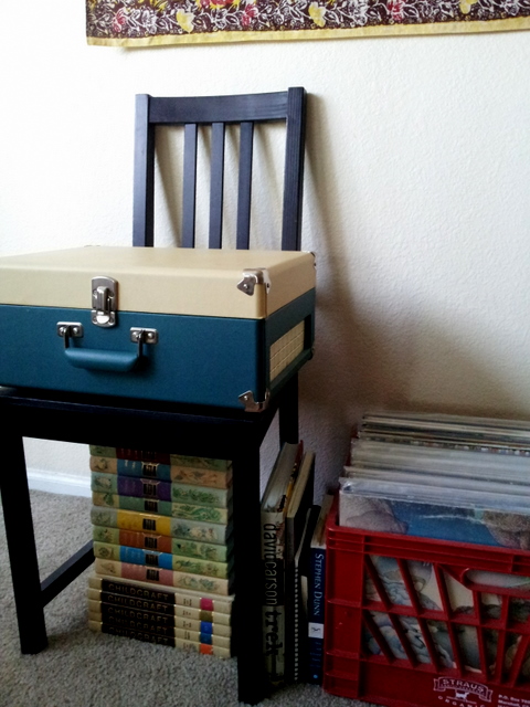 record player on chair-laneia-1