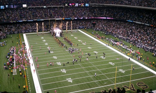 Saints entering the Superdome on game day, New Orleans, Louisiana