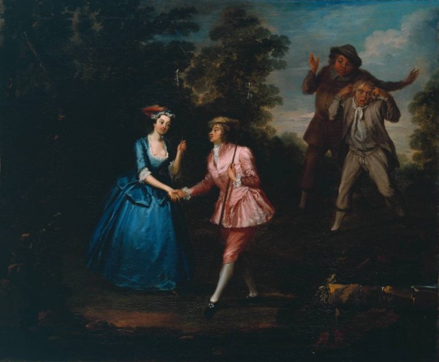 Damon and Phillida Reconciled: A Scene from Colley Cibber's 'Damon and Phillida' 1740 by William Jones active 1738-1749