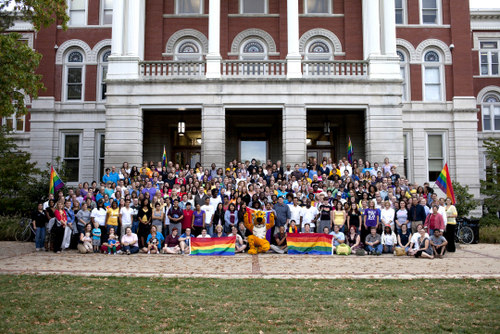 COMING OUT DAY PHOTO MIZZOU - COLUMBIA MO
