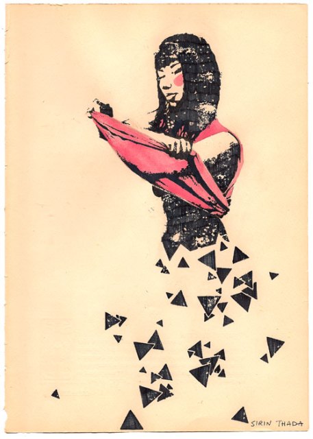 red girl dancing