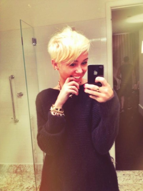 miley haircut 1