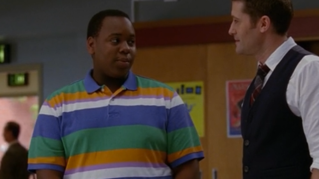 by wearing orange and blue together