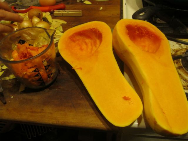 halved squash