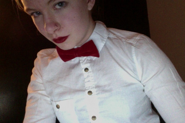 For Christmas I bought myself a bow tie like a good little baby dyke.