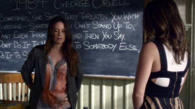 LISTEN ARIA, I'M GONNA CLOSE MY EYES AND I JUST WANT YOU TO READ THE WICKED DEEP 1984 QUOTE ON THE BOARD AND THEN MAKE WHATEVER ASSUMPTIONS YOU WANT.