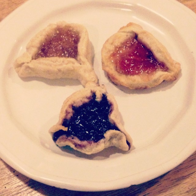 clockwise from top left: fig, raspberry-apricot, blueberry