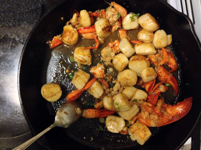 cast-iron-scallops-lobster