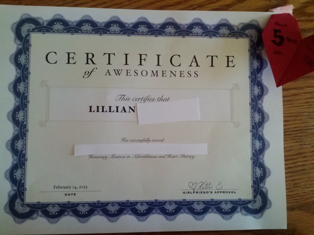 certificate of awesomeness