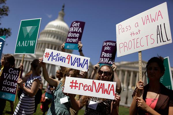 Activists Holds Rally For Re-Authorization Of The Violence Against Women Act