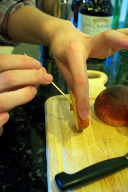 Skewering a Peach