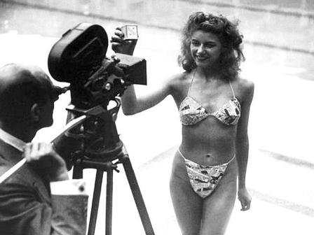 MICHELINE BERNARDINI WAS THE FIRST WOMAN TO MODEL A BIKINI, AFTER SHE REMOVED IT FROM THE MATCHBOX IT CAME IN