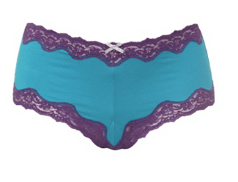 Torrid Turquoise And Purple Lace Cheeky Shorts