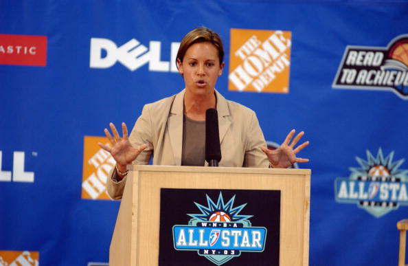 MSG SportsDesk Anchor Jenna Wolfe in 2003 (Photo by Jesse D. Garrabrant/ WNBAE via Getty Images)