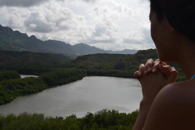 Ciera overlooking Kauai valley