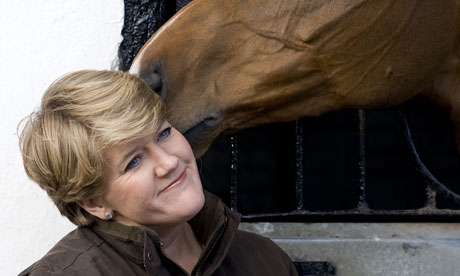 Clare Balding at Nicky Henderson Stables