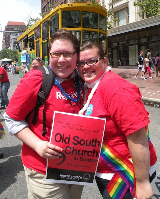 Jackie and Jess, her fianceé at Boston Pride 2012
