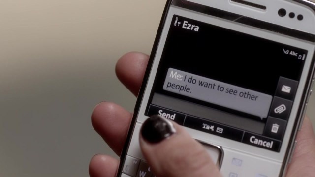 HER PHONE RUNS ON THE "EZRA" WIRELESS NETWORK.