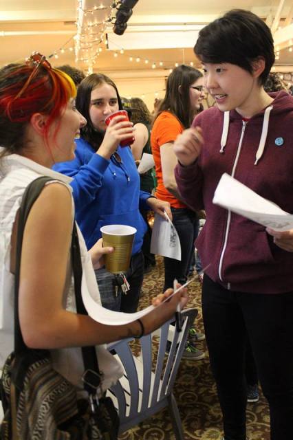 emily & hannah at the WOC panel (photo by rachel w)