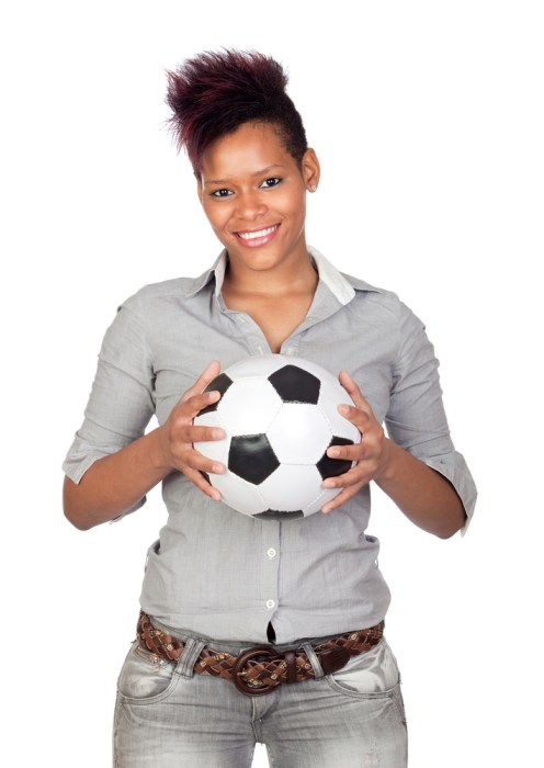 "oh you think i look sexy with my new soccer ball? wait 'til you see the jersey."