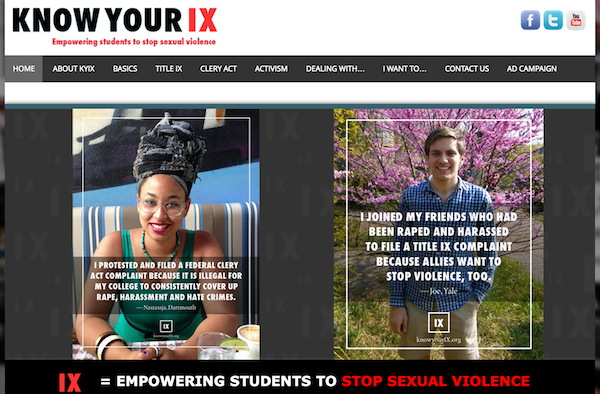 The Know Your IX home page.Know Your IX