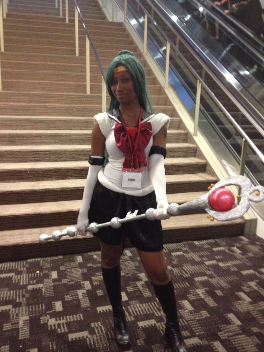 Cosplayer as Sailor Pluto from Sailor Moon