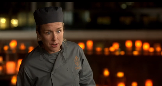 Chef Sally was in four scenes of the two hour movie, racking up 6 minutes and 21 seconds of screen time.