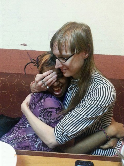 Nightingale and I; she's the taller blonde on the right holding me close