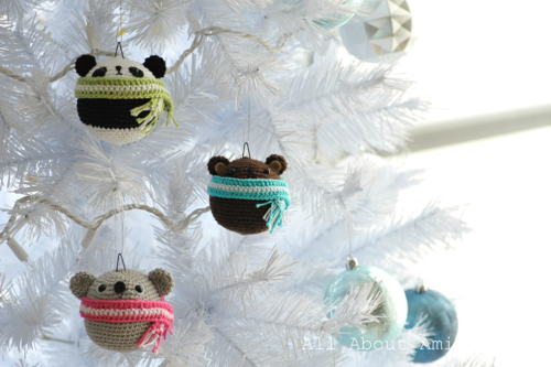 Look at these panda, teddy bear, and koala ornaments! via {All About Ami}