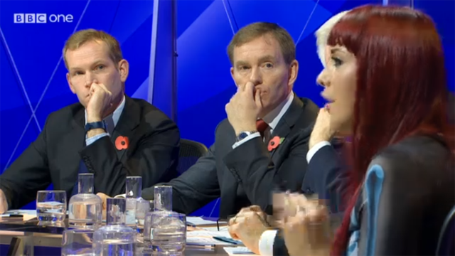 Placing the female panelists at the end of the table = bizarre male staring situation every time they spoke