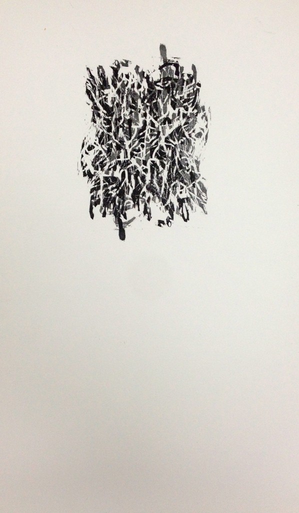 chaos system 11 x 14 in, relief print 2012 via {Jessica Buie}