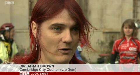 Cllr Sarah Brown, Britain's only openly trans politician and just one of many people in the country who would have fulfilled both criteria of "trans" and "knowledgeable about politics" via @auntysarah