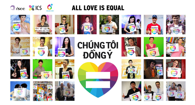 Vietnam equality campaign by iSEE and ICS, organisations that are part of the ASEAN SOGIE Caucus via Trung Tâm ICS