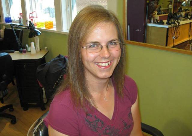 Natalie getting her hair colored at a salon for the first time. "I love having long hair that I can do all sorts of femme things with," she explained.