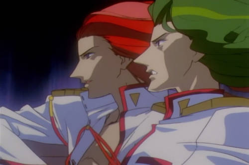 This being anime, the guys still, of course, have long, colorful hair