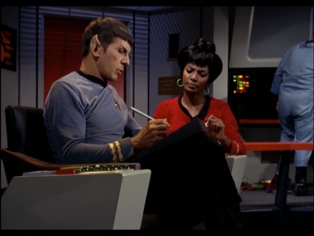 Spock: Your jokes aren't funny, Uhura.