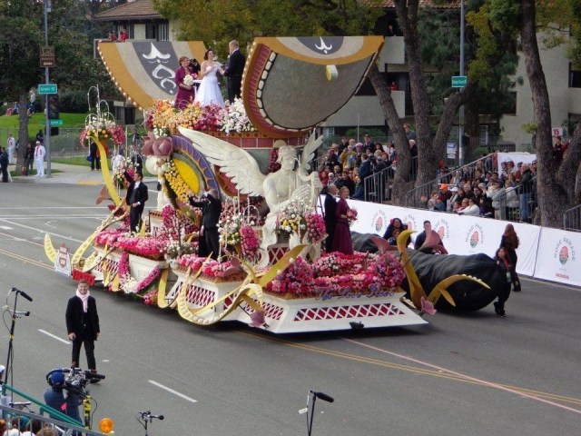 The 2013 Rose Parade Love Float wedding.