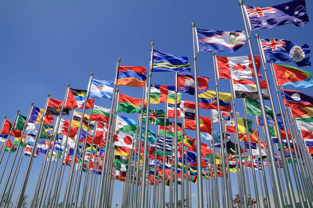 Commonwealth flags via Shutterstock