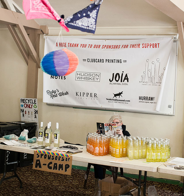The A-Camp Sponsor Booth