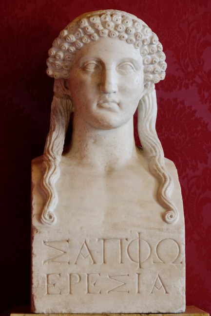 Bust inscribed "Sappho of Eressos," Roman copy of a Greek original of the 5th century BC