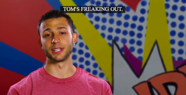 tom is freaking out